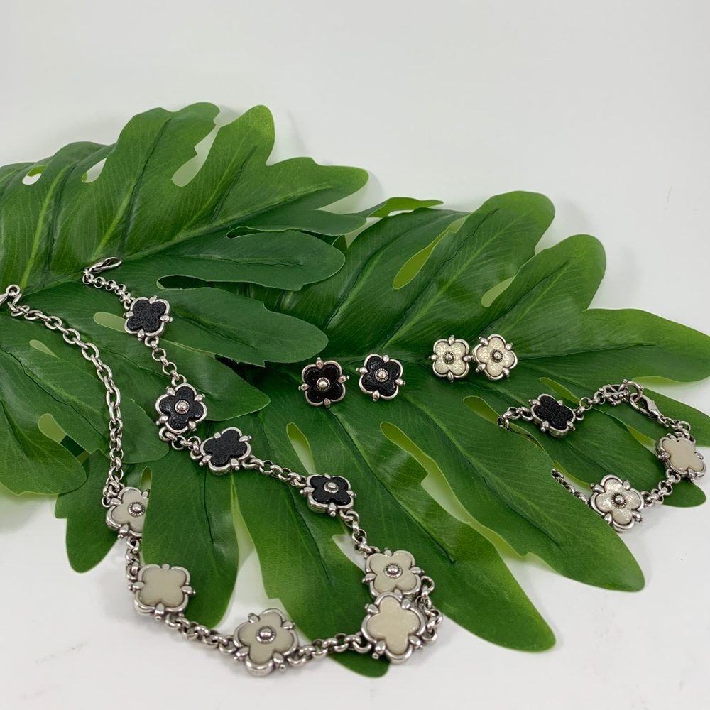 Vintage Brighton Reversible Necklace, Bracelet, and Earrings Set